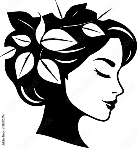 woman with flower