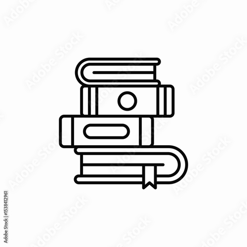 book pile icon sign vector