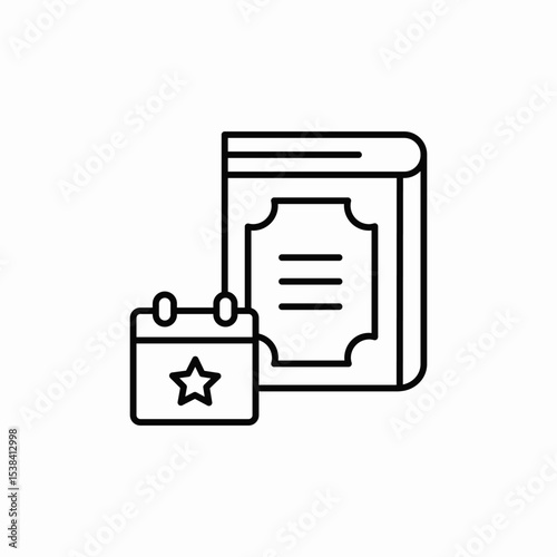 book schedule icon sign vector