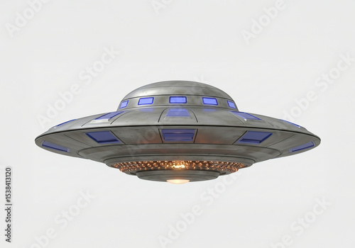 UFO illustration spaceship saucer.