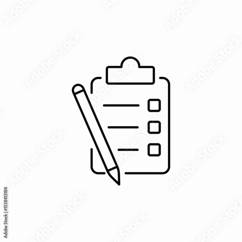 checklist worksheet icon sign vector