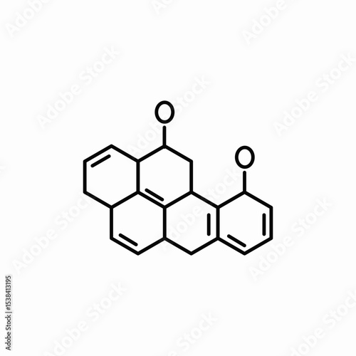 chemical structure icon sign vector