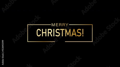 Merry Christmas. Holiday greeting animation. The idea of an icon for video, social network, corporate design and creative ideas