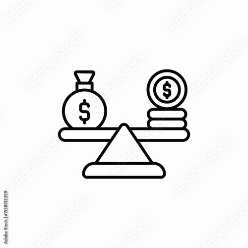 finances balance icon sign vector