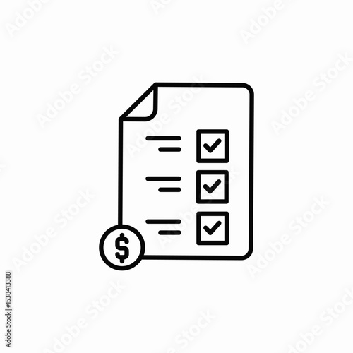 finances checklist icon sign vector