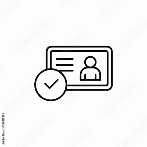 identity documents added icon sign vector
