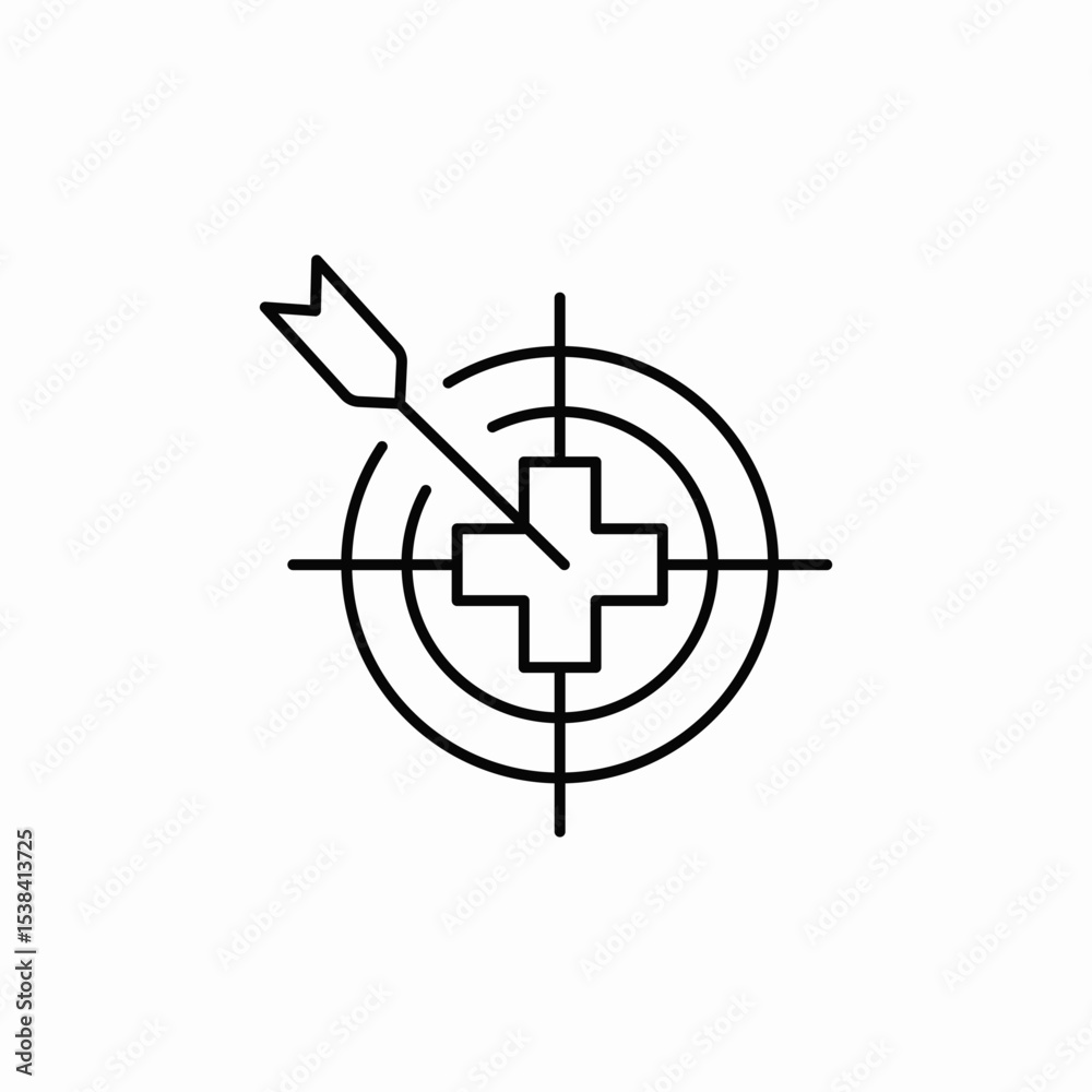 Obraz premium medicine target icon sign vector