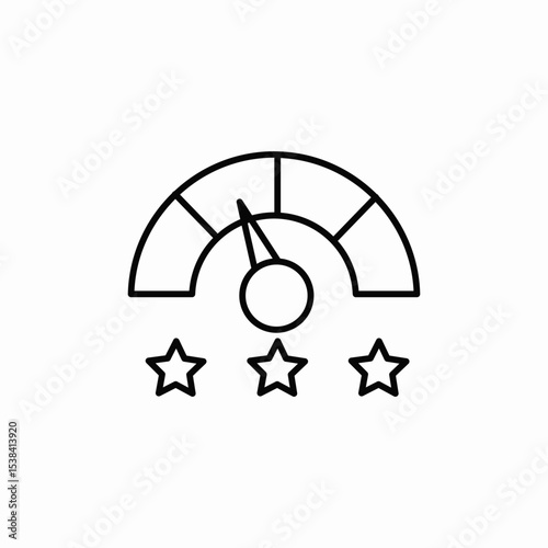quality meter icon sign vector