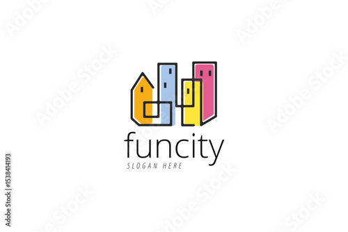 A business logo design uses abstract concepts and symbols for company marketing