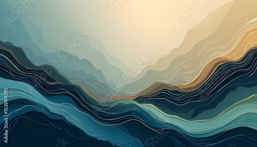 Organic Flowing Lines as Abstract Wallpaper Background for Modern Design Concepts