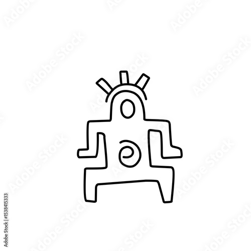 Mayan civilization tribal icon