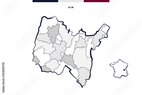 Département de l'Ain - Auvergne-Rhône-Alpes (France)	