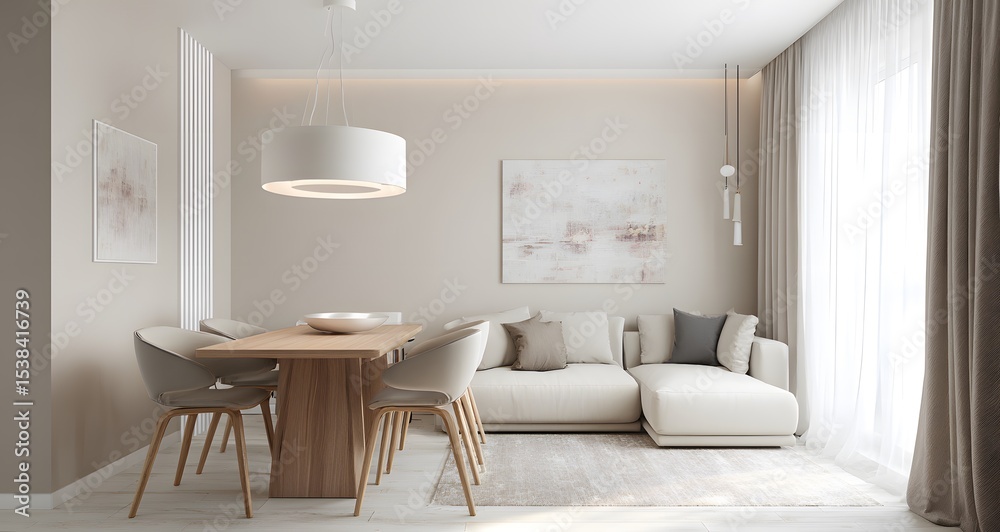 Fototapeta premium Modern home interior design of a modern living room