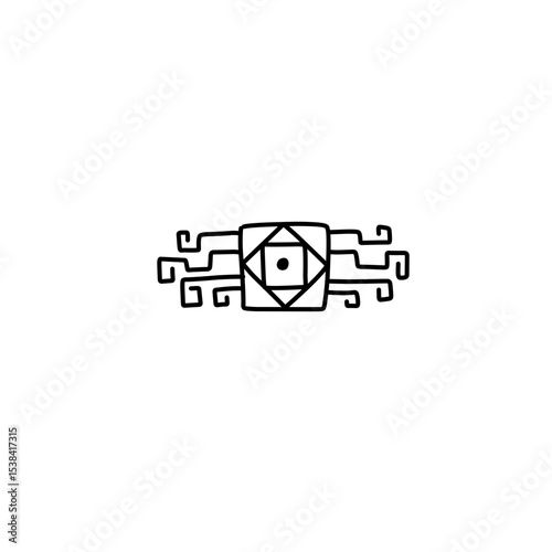 Mayan civilization tribal icon