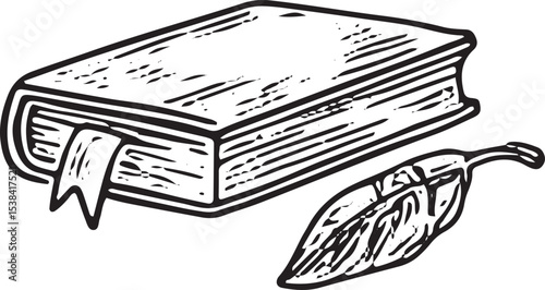 Charming sketch of stacked books, ideal for library, education, or literary design projects, perfect for bookcore themes, stationery, and cozy home decor illustrations