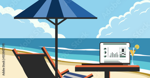 Workation in the beach 