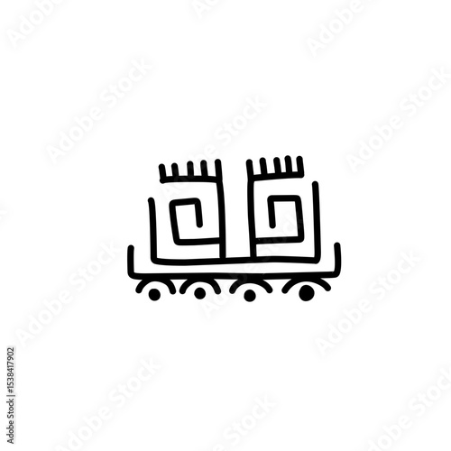 Mayan civilization tribal icon