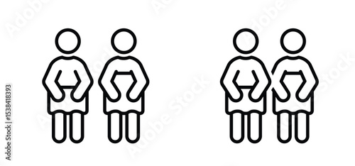 People in towel. Sauna concept. Spa service, hot steam room or sweat room. Human rest, stick figure man in towel. Human silhouettes. Human rest, stick figure man. Bucket sauna tools
