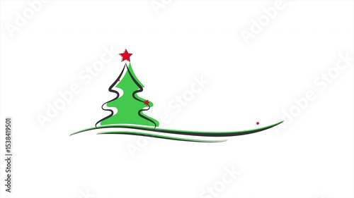Merry Christmas and Happy New Year. Holiday greeting animation. An idea for a greeting card on a social network or account. A creative idea for a screensaver, advertising and corporate design.