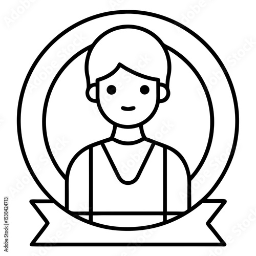 Minimalist Human Rights Day Line Art Icon