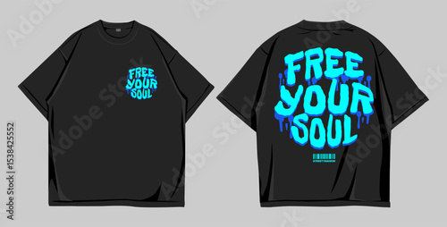 Design T shirt street wear mockup front and back 