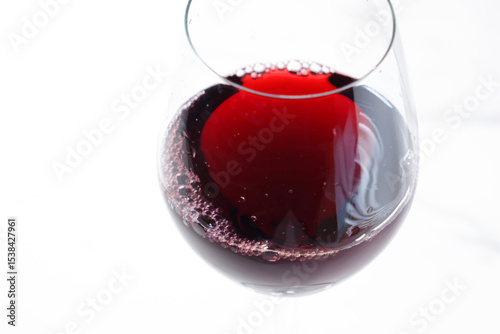 Wine Time - Wine Time image of a glass of red wine on white background, vector
