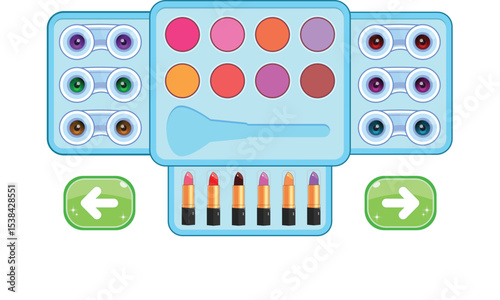 Set of DIY makeup kit for kids illustration