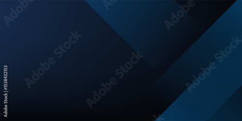 3d modern dark blue overlap abstract background with shiny lines layers. Texture with light blue triangle element decoration. Vector illustration for modern presentation background, banner