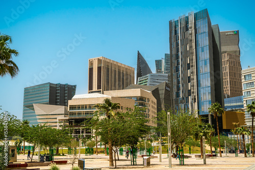 Fototapeta Naklejka Na Ścianę i Meble -  Office buildings in KAFD, Riyadh, Saudi Arabia