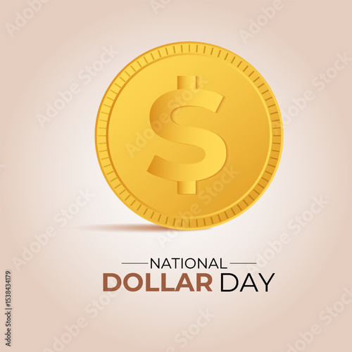 National Dollar Day, observed annually on August 8th, commemorates the creation of the U.S. monetary system. Creating for web banner, cards, prints, social media, poster, flyer and background design.