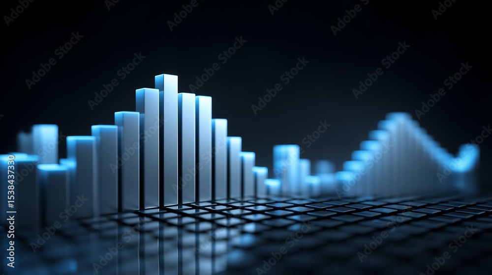 Obraz premium digital business data analysis statistics