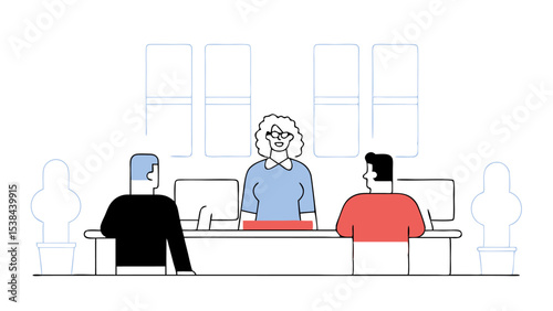 Businesswoman addressing team at office meeting