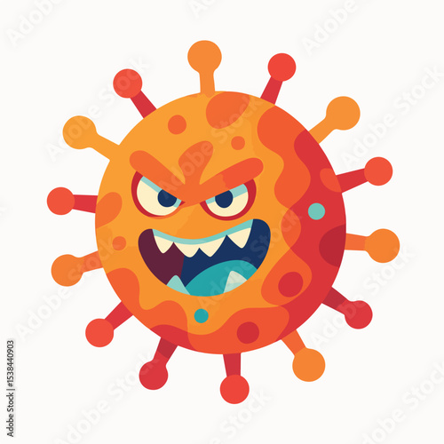 vector illustration of virus or bacteria. graphic design