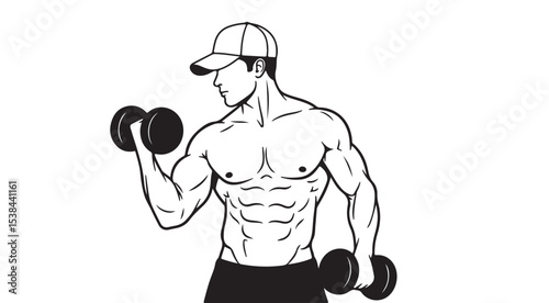 man with dumbbell 