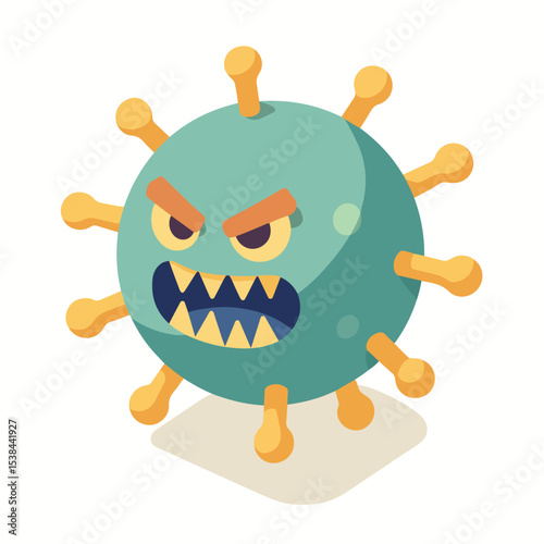 vector illustration of virus or bacteria. graphic design