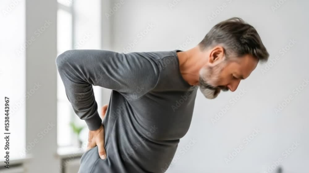 person who is suffering from back pain, Sciatic Nerve Inflammation or Lower Back Pain person who is suffering from back pain, Sciatic Nerve Inflammation or Lower Back Pain