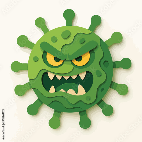 vector illustration of virus or bacteria. graphic design