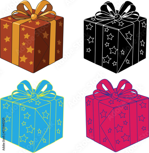 Colorful Gift Box Vector Illustration for Celebration and Holiday Design