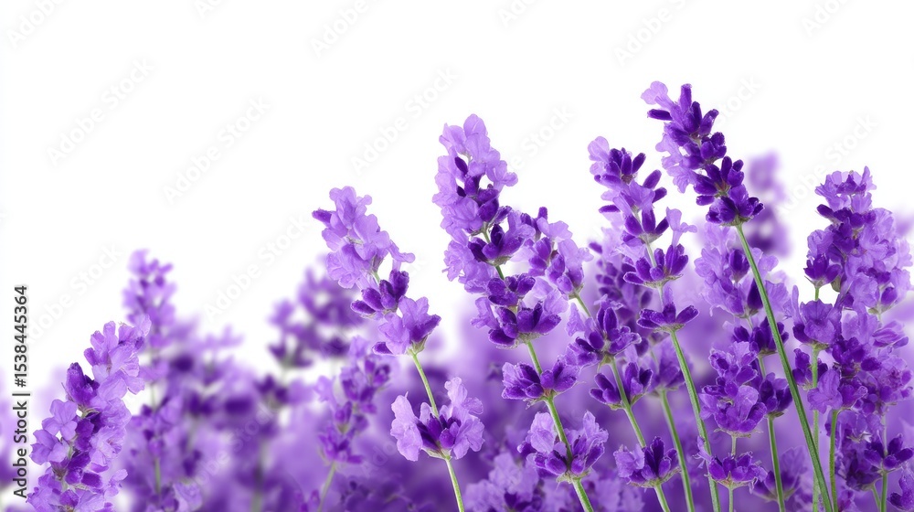 Obraz premium Lavender flowers create a calming scene. These vibrant purple blooms are perfect for relaxation and inspiration. Ideal for nature lovers and home decor. Bright and cheerful. AI