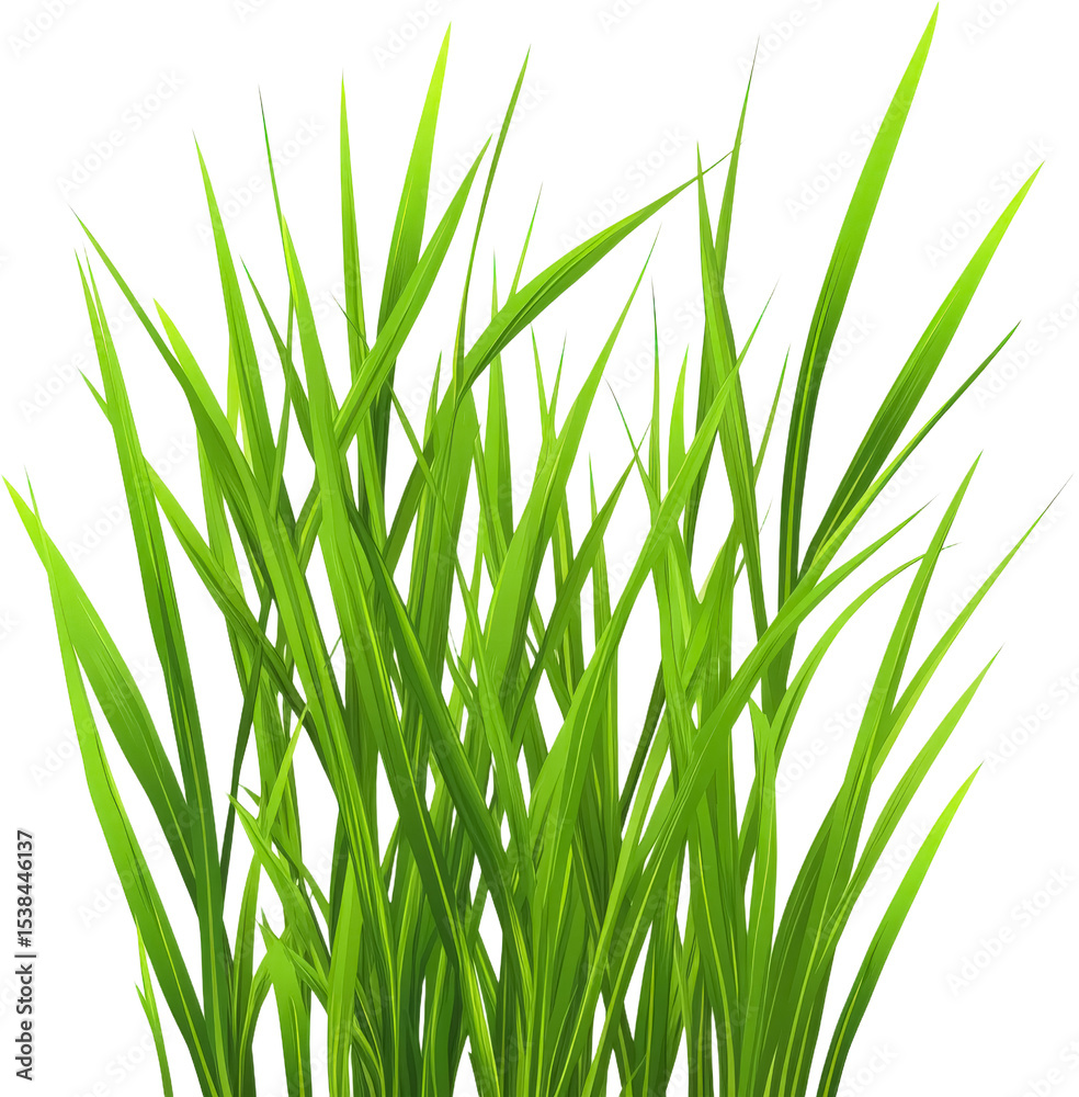Naklejka premium Vibrant Green Grass Blades