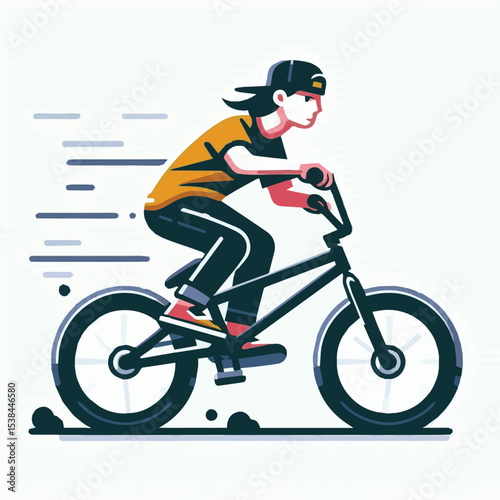 bmx, sport, extreme, cycle, wheel, illustration, race, bicycle, biker, vehicle, cyclist, vector, freestyle, lifestyle, bike, ride, activity, speed, rider, design, jump, silhouette, urban, helmet, tric