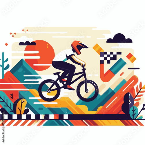 bmx, sport, extreme, cycle, wheel, illustration, race, bicycle, biker, vehicle, cyclist, vector, freestyle, lifestyle, bike, ride, activity, speed, rider, design, jump, silhouette, urban, helmet, tric