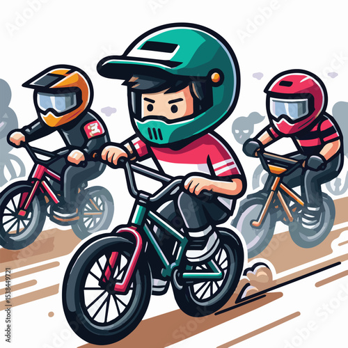 bmx, sport, extreme, cycle, wheel, illustration, race, bicycle, biker, vehicle, cyclist, vector, freestyle, lifestyle, bike, ride, activity, speed, rider, design, jump, silhouette, urban, helmet, tric