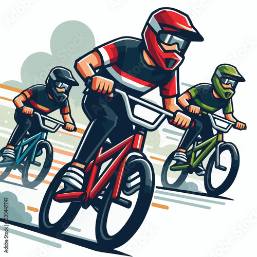bmx, sport, extreme, cycle, wheel, illustration, race, bicycle, biker, vehicle, cyclist, vector, freestyle, lifestyle, bike, ride, activity, speed, rider, design, jump, silhouette, urban, helmet, tric