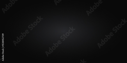 Black abstract background with diagonal black lines. Vector lines