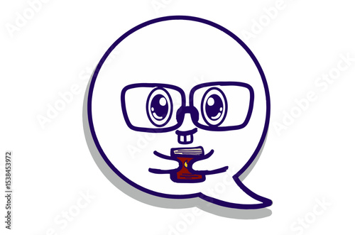 Cute expression Emoji Smart Bubble Chat Mascot Characters