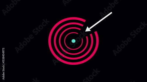 target with arrows Target Goal Text Future Digital Technology Ai Cyber Space deep learning Loop. goal, growth ,up, win  and objective target l