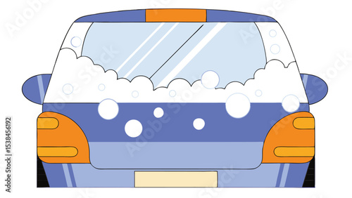 Car Wash - Cartoon Illustration
