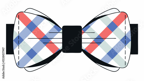 Plaid Bow Tie Illustration