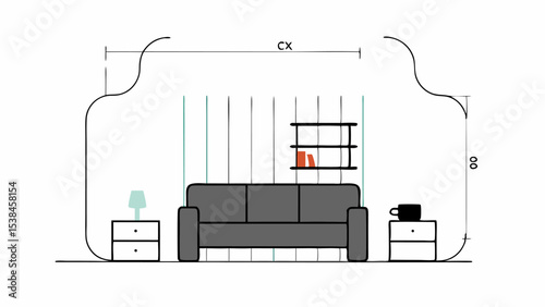 Modern Living Room Interior Design Plan